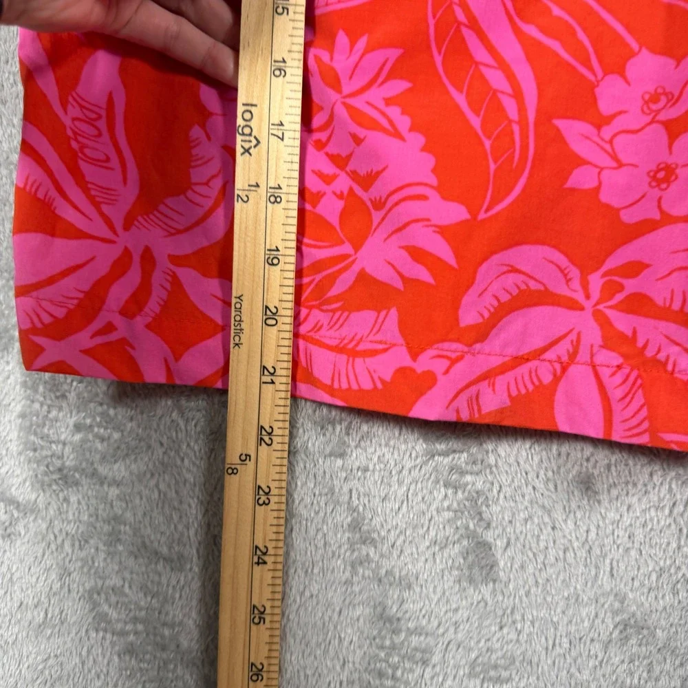 Polo Sport Ralph Lauren‎ Swim Trunks Men Large Orange Pink Floral Mesh Lined 9